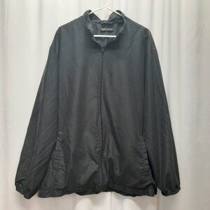 Greg Norman Shark Men's Black Windbreaker Jacket Full-Zip Golf Mesh Lined XXL